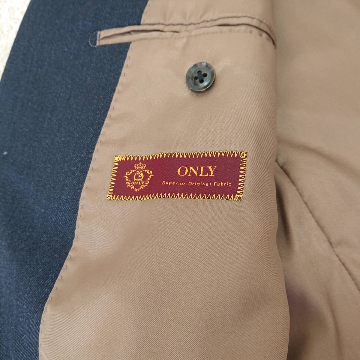 【クリーニング済み】 ONLY デニム調 スーツ セットアップ LL サイズ (検索) オンリー メンズ ビジネス ジャケット スラックスの画像5