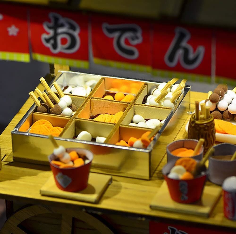  oden cart doll house shines miniature DIY hand made handmade kit construction interior Japan Japanese style Showa Retro . shop .. san. intellectual training .