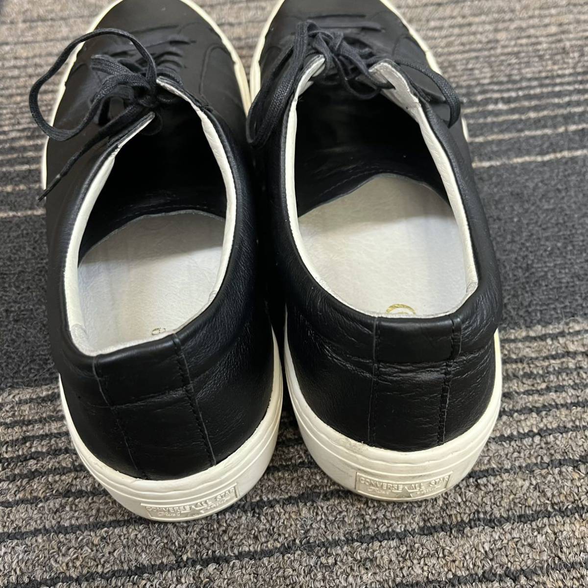 【TF0131】converse コンバース ブラック 黒 スニーカー 靴 25.5cm_画像9