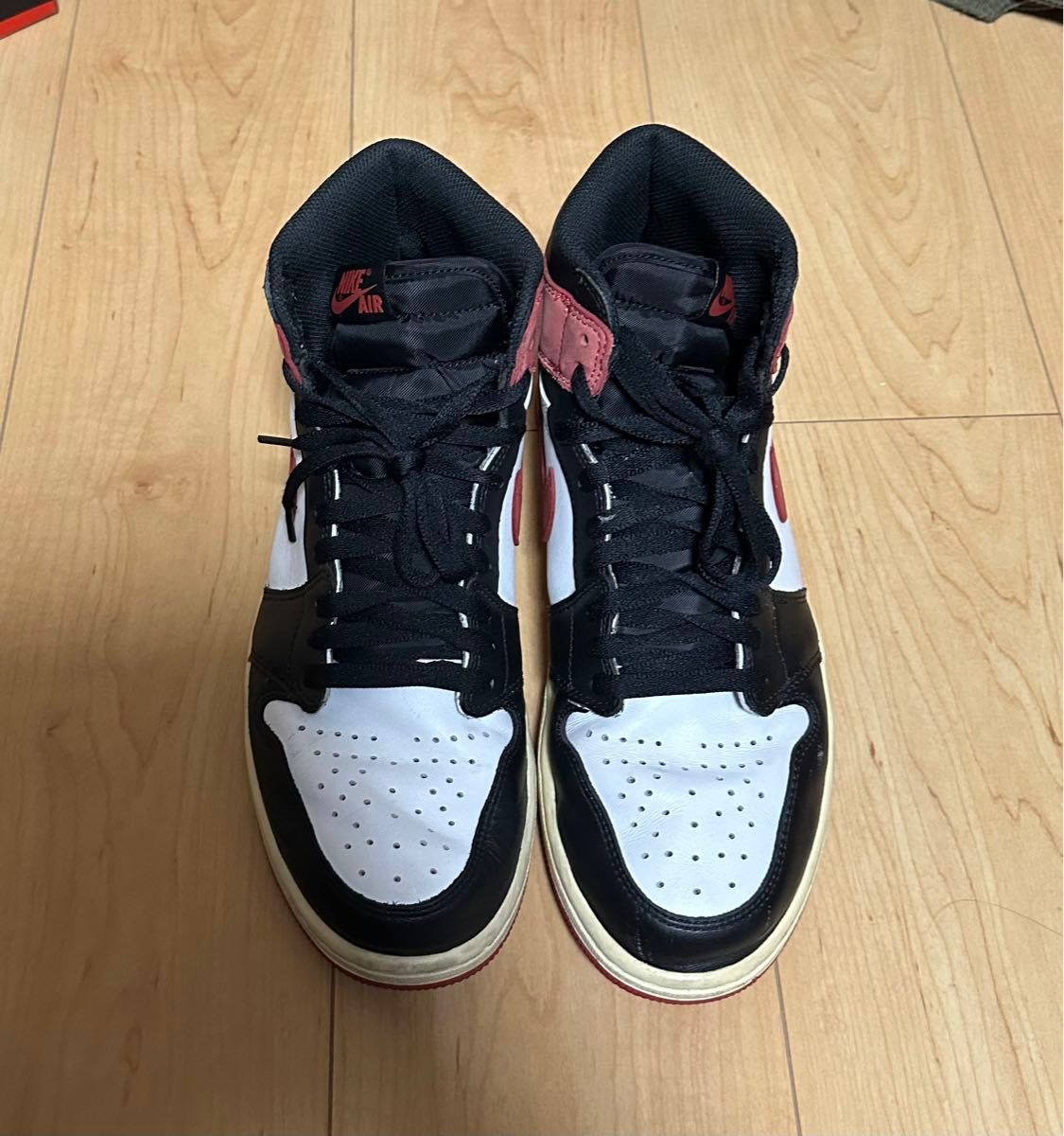 ナイキ NIKE AIR JORDAN1 OG TRACK RED 27cm エアジョーダン1 US9 toe 箱あり つま黒