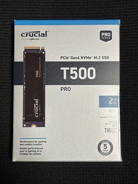 crucial M.2-2280（PCI Express Gen4x4 NVMe） 2TB SSD「CT2000T500SSD8JP」 USED品_画像1