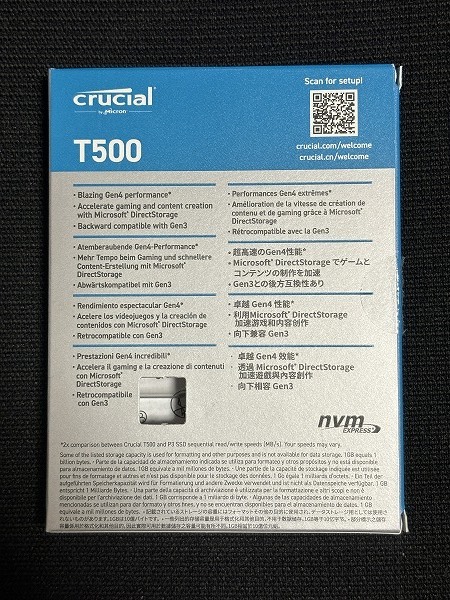 crucial M.2-2280（PCI Express Gen4x4 NVMe） 2TB SSD「CT2000T500SSD8JP」 USED品_画像2