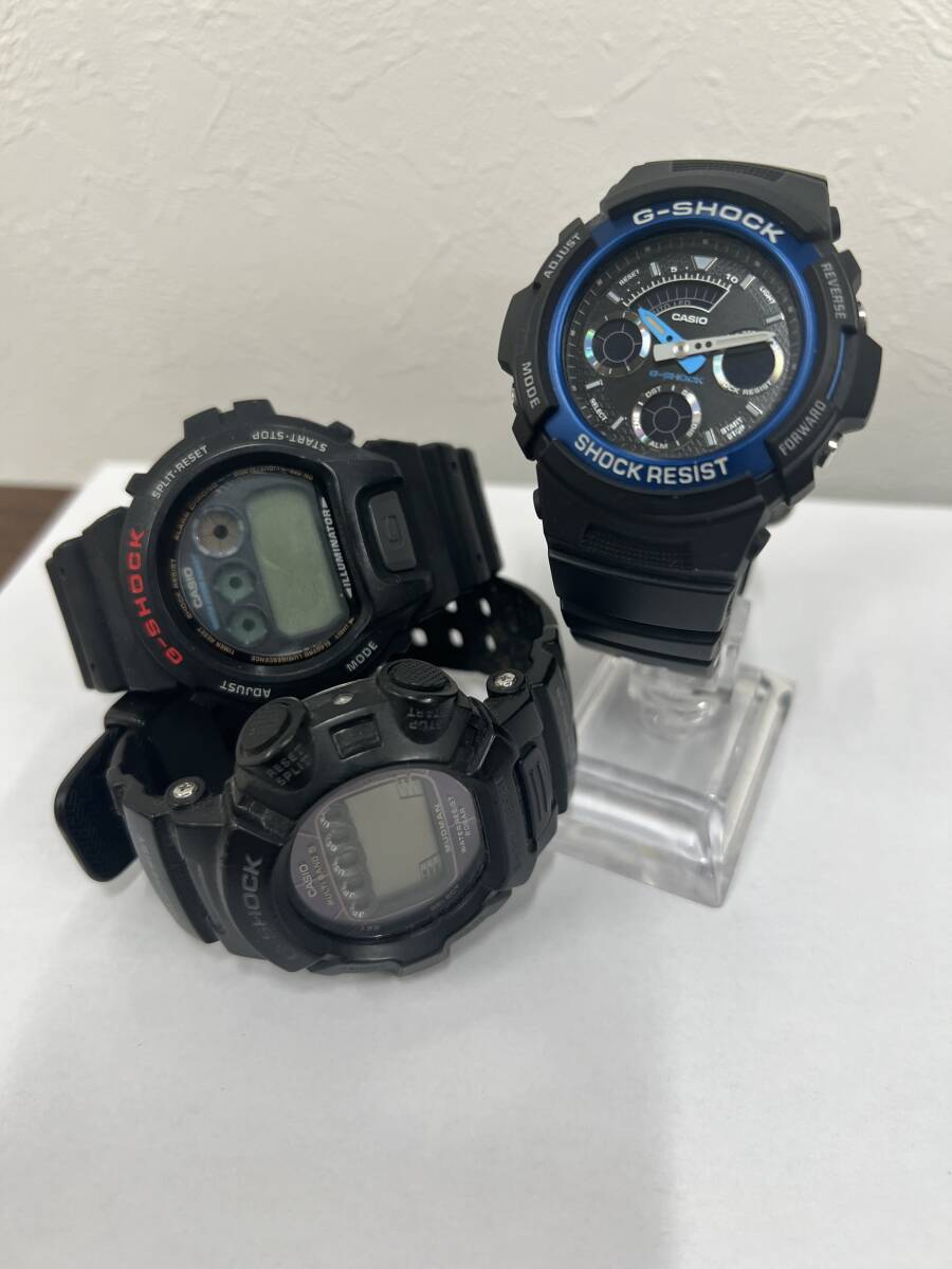 G-SHOCK/CASIO　カシオ◆3本まとめ◆DW-6900/GW-9000/AW-591　ジャンク　中古品　現不動品◆管No3369_画像1