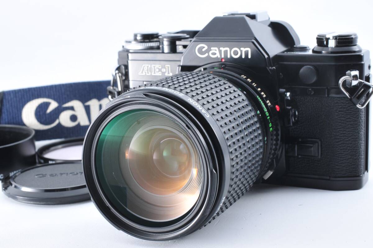 【美品】Canon キャノン AE-1 SLR Film Camera +FD 35-105mm F3.5-4.5 Lens #289c1
