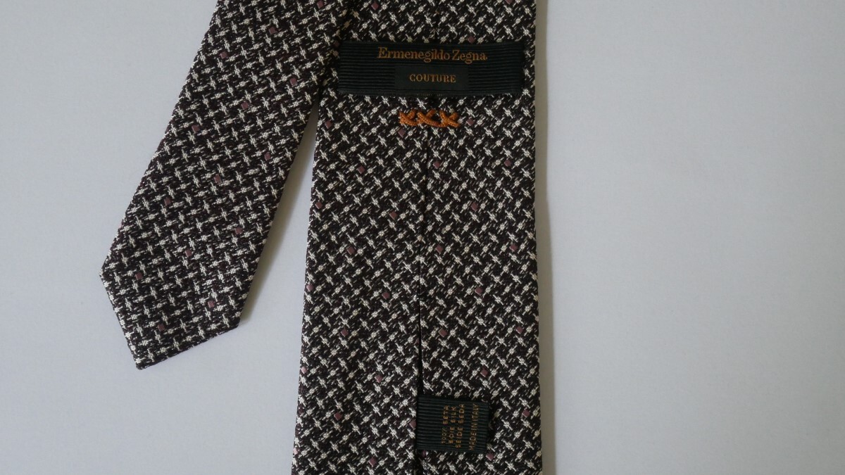 未使用に近い【ERMENEGILDO ZEGNA COUTURE XXX エルメネジルドゼニア】USED ブランドネクタイ/m24-2F2-26-30_画像3