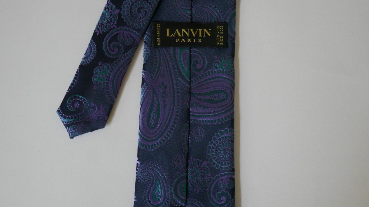 未使用に近い【LANVIN ランバン】USED ブランドネクタイ/m24-2GG4-31-35_画像3