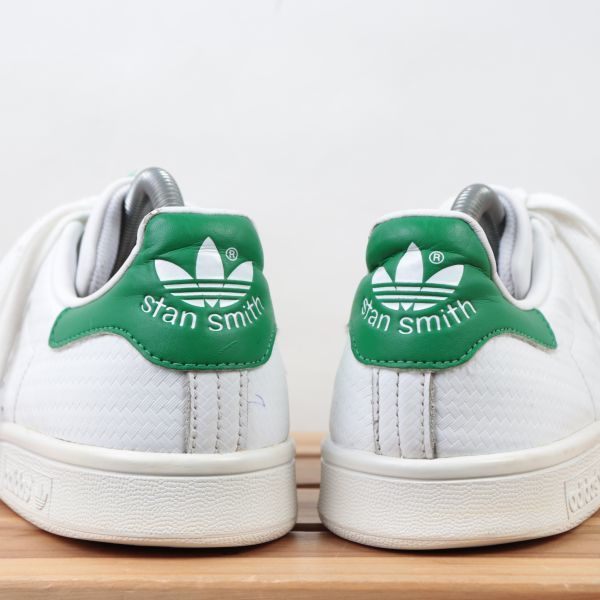 z4 アディダス スタンスミス US8 1/2 26.5cm/白 ホワイト 緑 グリーン adidas STAN SMITH メンズ スニーカー 中古_画像4