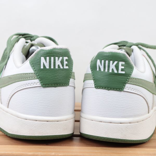 z79 ナイキ コート ビジョン US9.5 27.5cm/白 ホワイト 緑 グリーン系 NIKE COURT VISION LOW メンズ スニーカー 中古_画像4