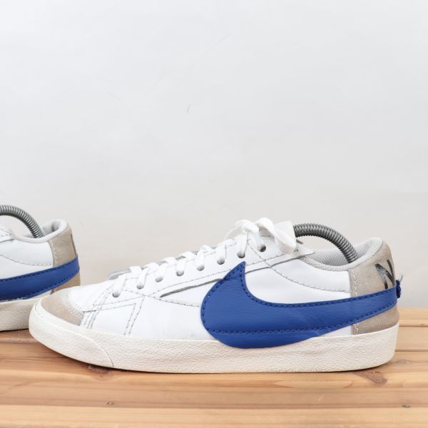 z139 ナイキ ブレーザー ロー ジャンボ US8.5 26.5cm/白 ホワイト 青 ブルー系 NIKE BLAZER LOW 77 JUMBO ブレザー メンズ スニーカー 中古_画像6