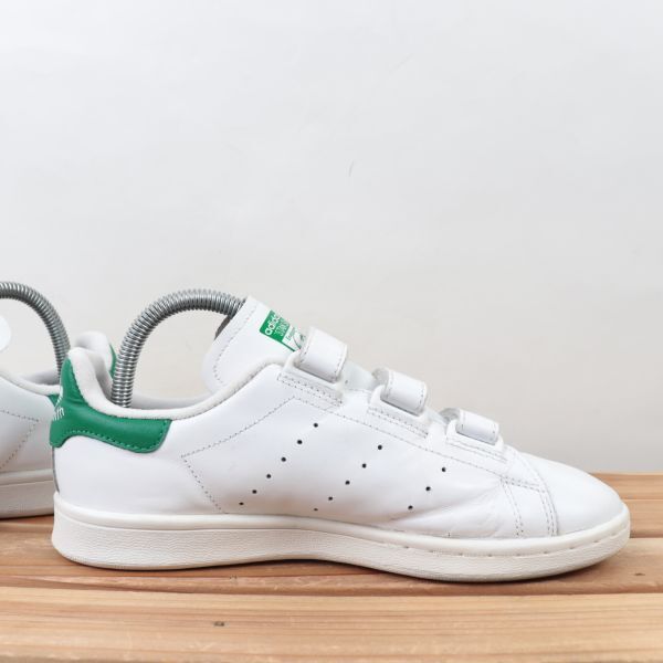 z374 アディダス スタンスミス コンフォート US5 1/2 23.5cm/白 緑 adidas STAN SMITH CF ベルクロ メンズ ユニセックス スニーカー 中古_画像5