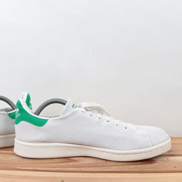 z493 Adidas Stansmith US9 1/2 27.5cm/ белый белый зеленый зеленый сетка adidas STAN SMITH мужской спортивные туфли б/у 