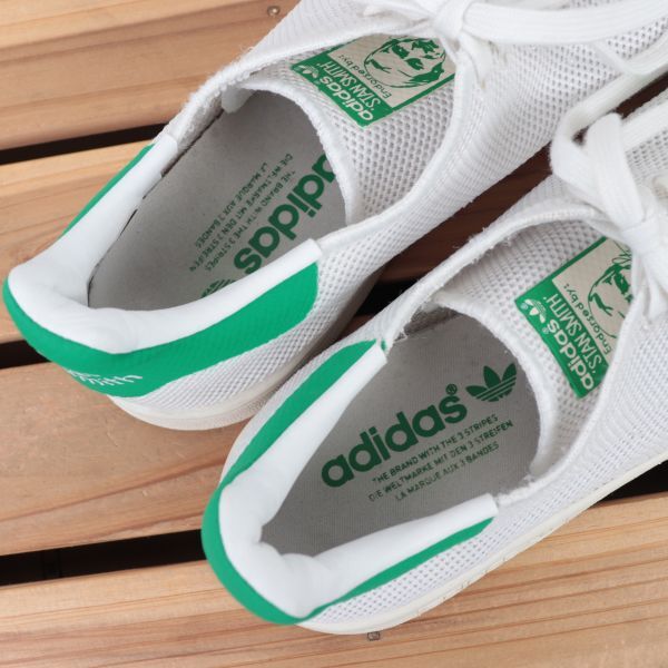 z493 Adidas Stansmith US9 1/2 27.5cm/ белый белый зеленый зеленый сетка adidas STAN SMITH мужской спортивные туфли б/у 