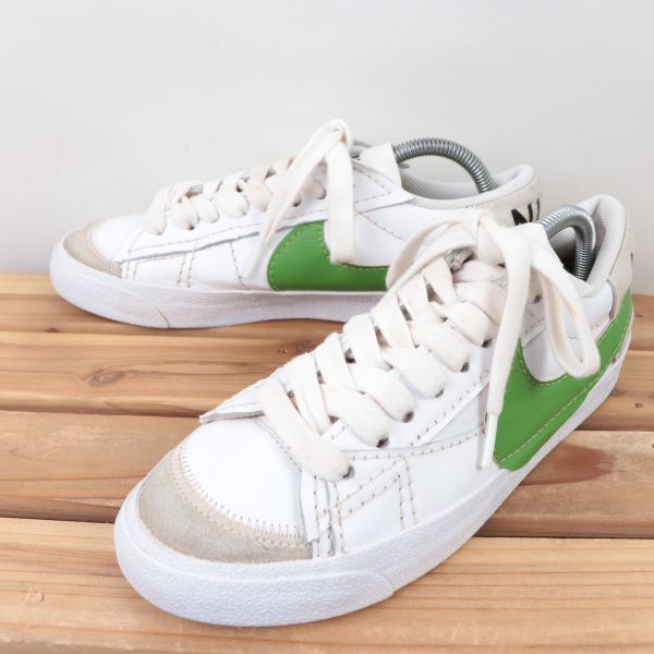 z500 ナイキ ブレーザー ロー ジャンボ US8 26.0cm/白 ホワイト 黄緑 NIKE BLAZER LOW 77 JUMBO ブレザー メンズ スニーカー 中古_画像1