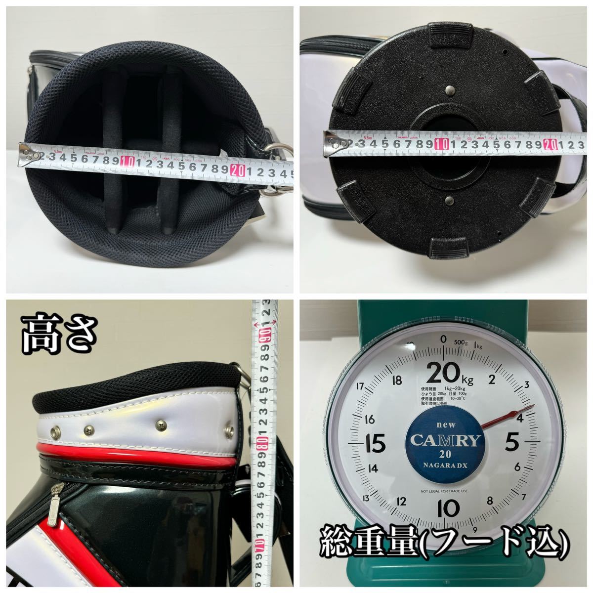 未使用】TDG THE DOG GOLF エナメルキャディバッグ 口枠6分割 未使用】TDG THE DOG GOLF エナメルキャディバッグ 口枠6分割