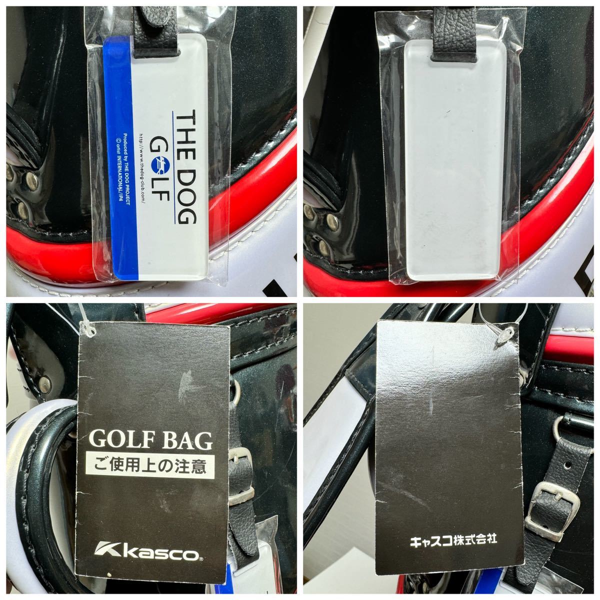 未使用】TDG THE DOG GOLF エナメルキャディバッグ 口枠6分割 未使用】TDG THE DOG GOLF エナメルキャディバッグ 口枠6分割
