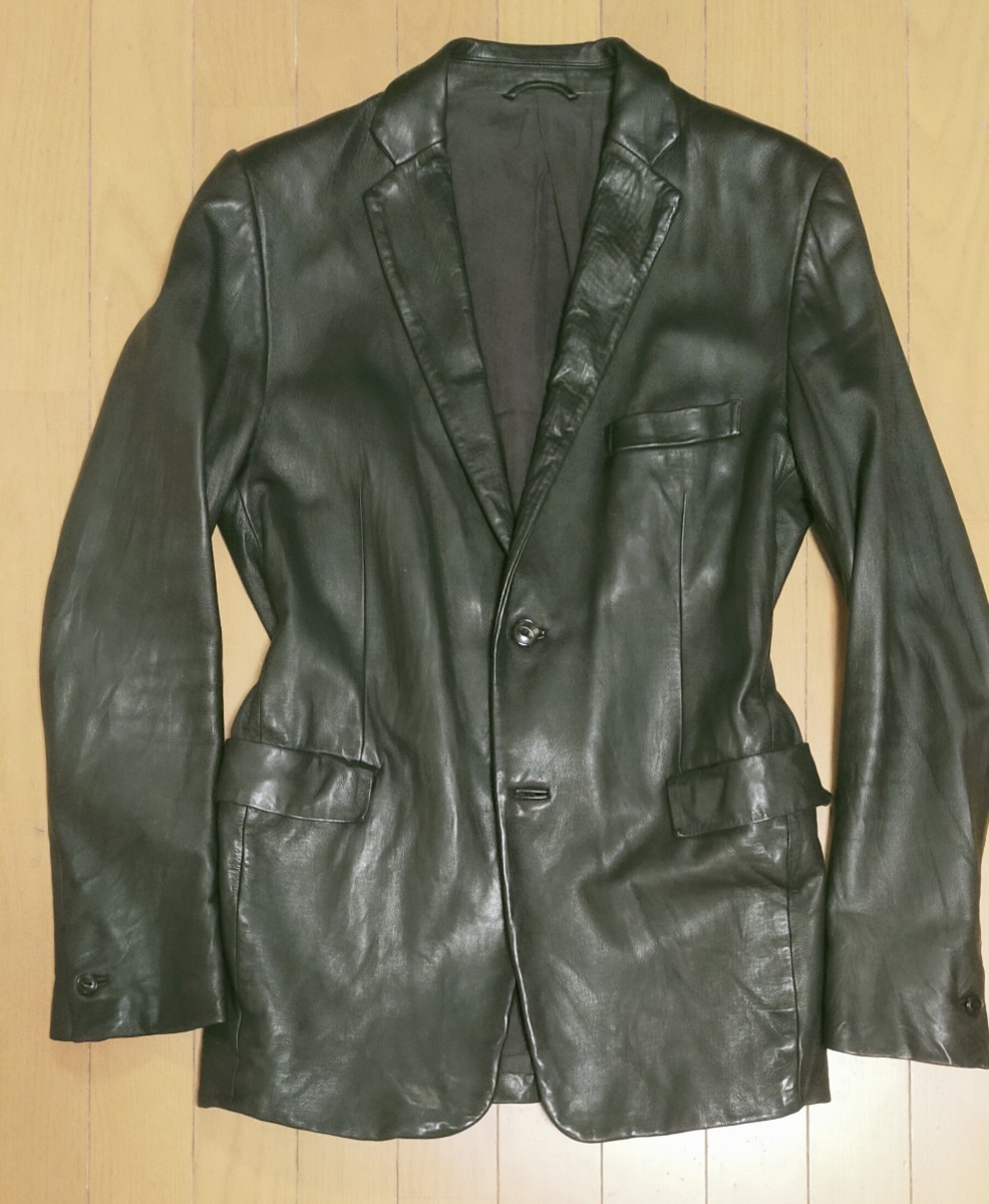 ATTACHMENT Attachment ram leather tailored jacket sheep leather jacket tailored black black size 2 leather jacket 