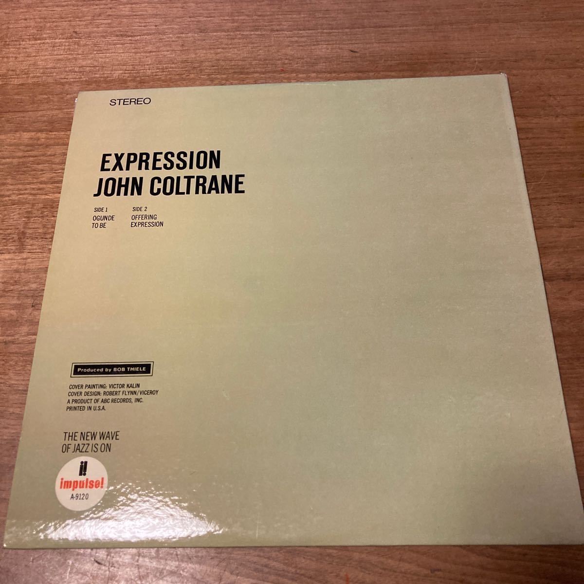 US盤 John Coltrane / Expression A-9120コーティング//VAN GELDER 刻印 ジョン コルトレーン_画像4