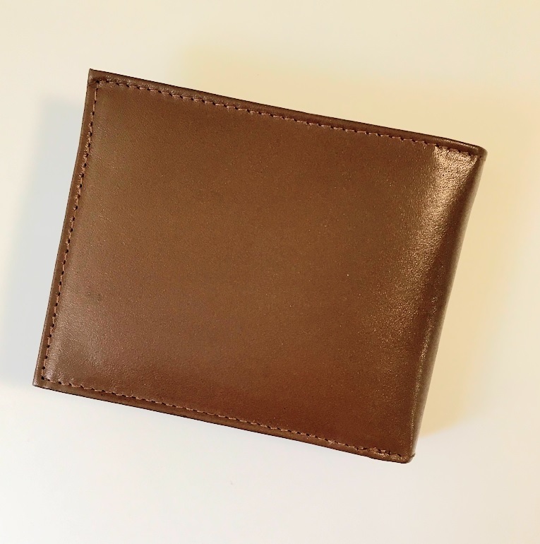 ya764 【新品・未使用】genuine leather kws original(ジェニュイン レザー)　二つ折り財布　小銭入れ有り　札入れ有り　ブラウン