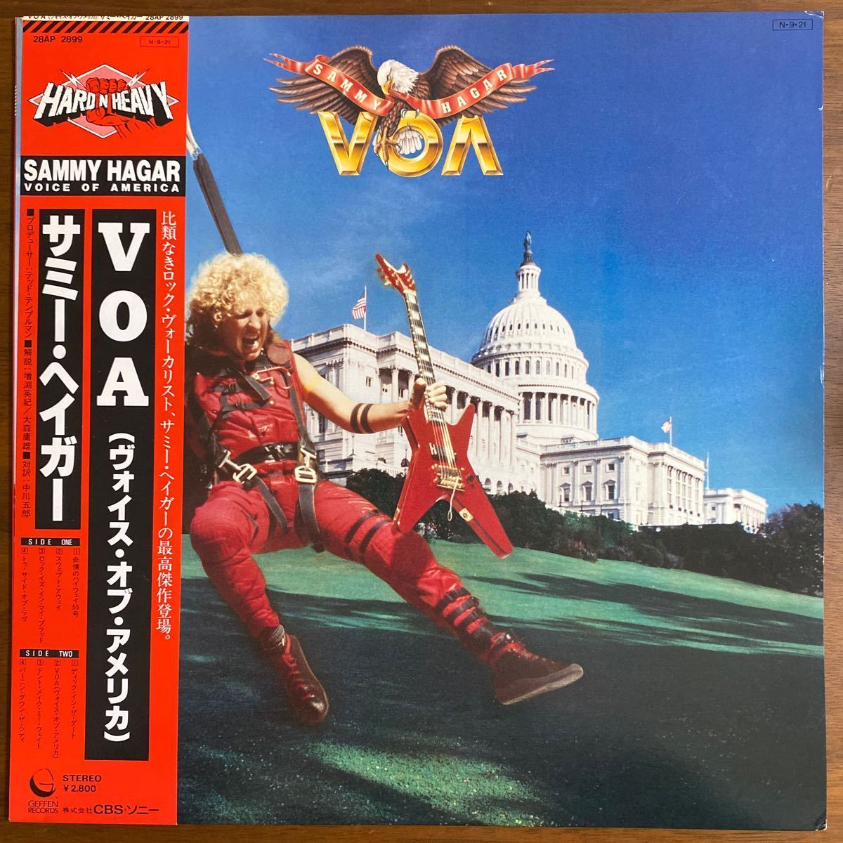 【帯付 シールステッカー付　LP】VOA(ヴォイス・オブ・アメリカ)/サミー・ヘイガー　VOICE OF AMERICA/SAMMY HAGAR 盤EX_画像1