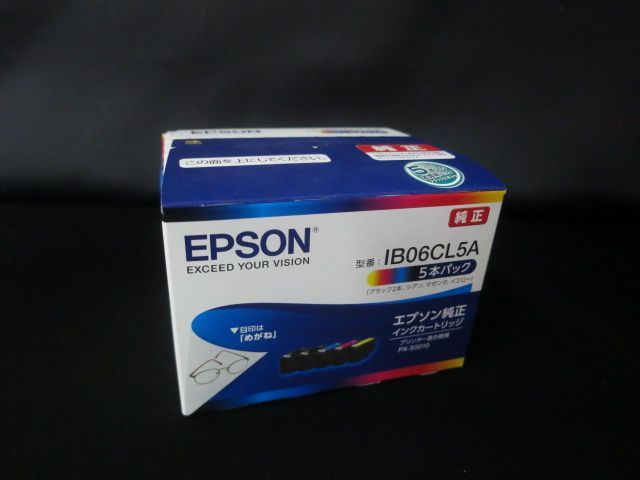 未開封 EPSON 純正 インクカートリッジ IB06CL5A 5本パック 現状品【e】_画像1