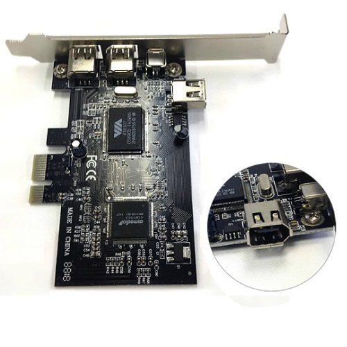 [C0086]PCIE to IEEE 1394 6pin×3 4pin×1 | inside part port installing 