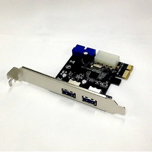 【C0085】PCI Express to USB 3.0×2＋内部19ピン拡張カード ペリフェラル電源4ピン【再入荷】_画像1