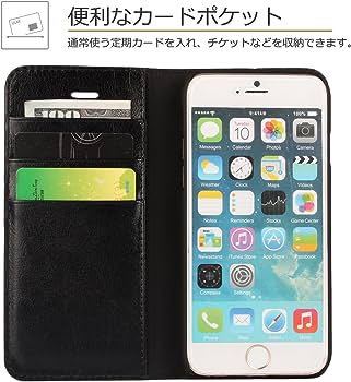 送料無料 iPhone 7 8 SE 2/3 第2世代 第3世代 通用 SE2 SE3 ケース 手帳型 ブラック スマホケース 携帯カバー カードケース 本革 レザー_画像3
