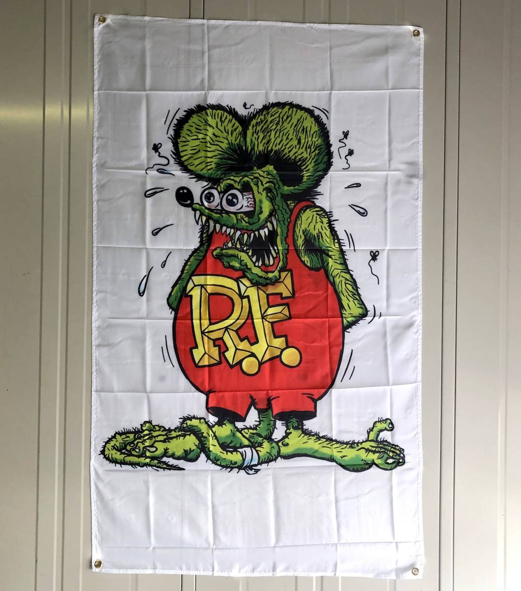 ★室内装飾仕様★RFW ラットフィンク フラッグ アメリカン雑貨 ハーレーダビットソン ガレージ雑貨 ポスター RAT FINK ステッカー_画像3