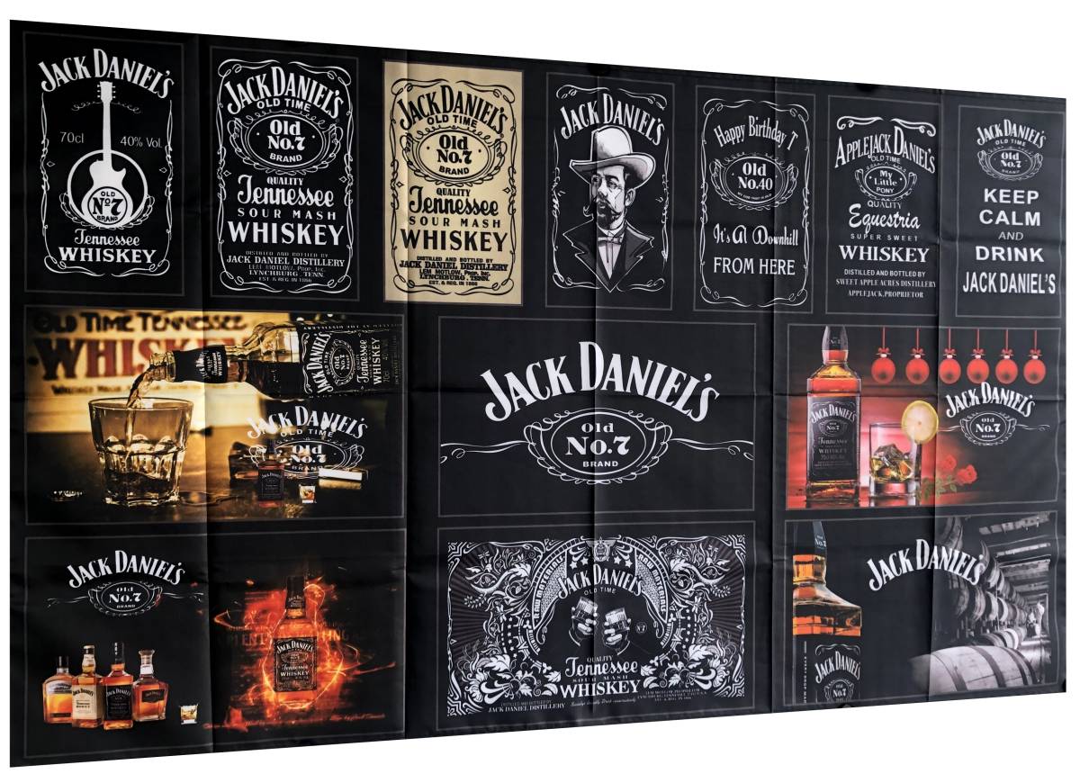 ★室内装飾仕様★ J04B JACK DANIEL’S ジャックダニエル旗 インテリア ガレージ雑貨 アメリカ雑貨 パブグッズ バー フラッグ ポスター_画像2