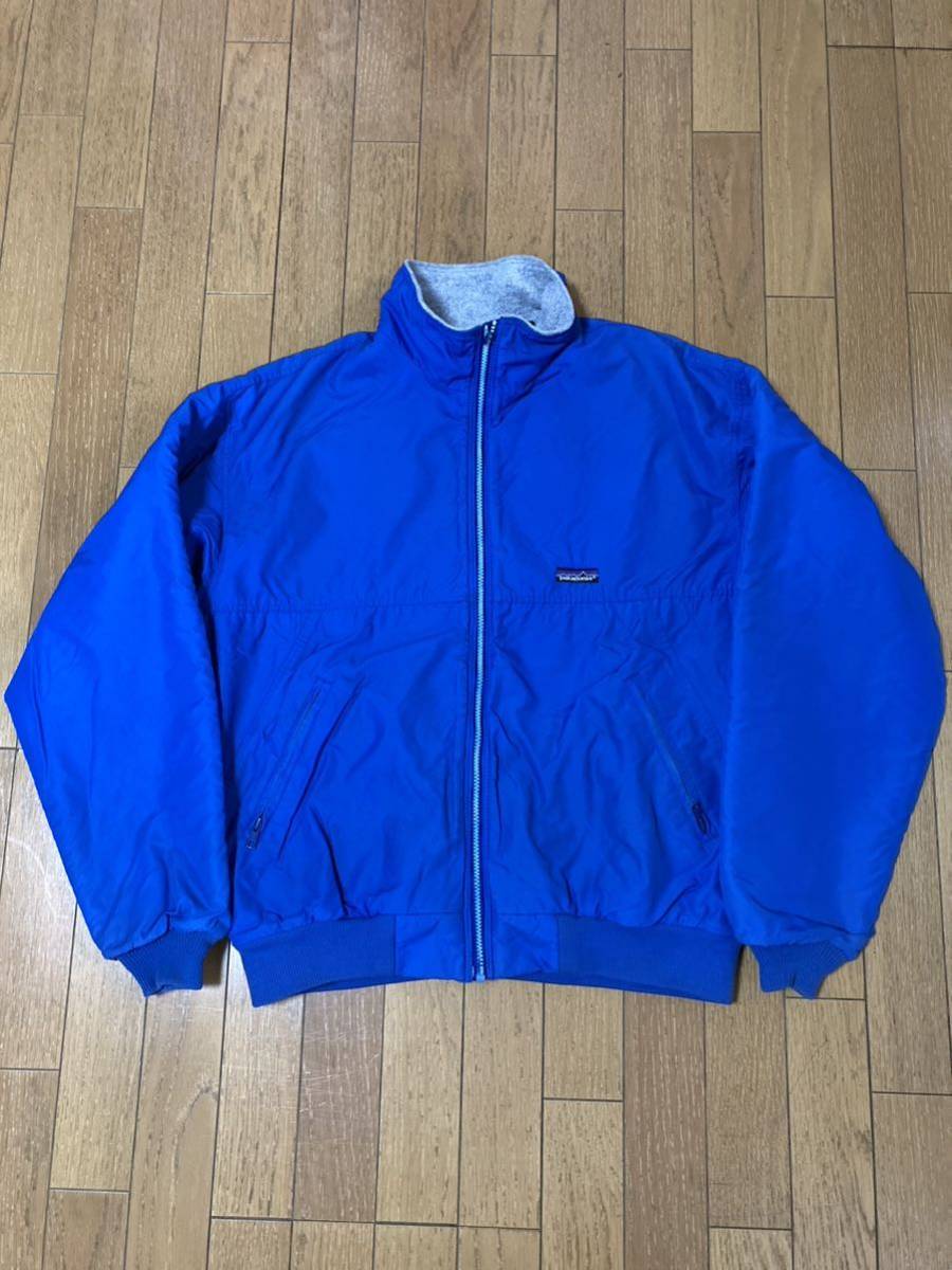 USA製 パタゴニア シェルドシンチラジャケット L ブルー グレー パープル patagonia ナイロンジャケット 80s 90s ビンテージ_画像1