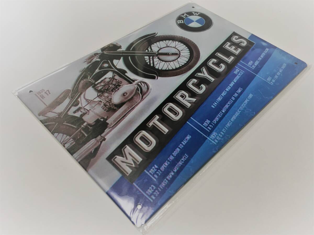 ブリキ看板 20×30cm BMW MOTORCYGLES R17 アメリカンガレージ アンティーク 雑貨 ★TINサイン★_画像2