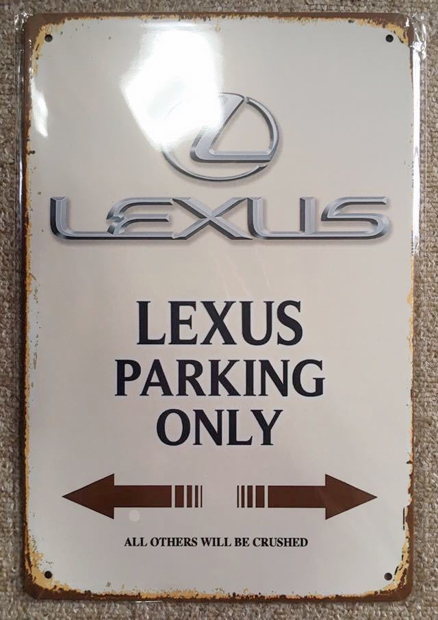 ブリキ看板20×30cm レクサス LEXUS PARKING ONLY イベント用 看板 アンティーク雑貨★TINサイン★の画像2