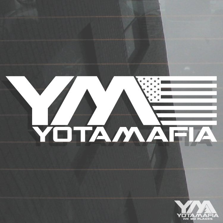ヨタマフィア American Flag 抜きステッカー USDM YOTAMAFIA タンドラ タコマ ランクル FJクルーザー プラド rav4 ライズ ヤリスクロス_画像2
