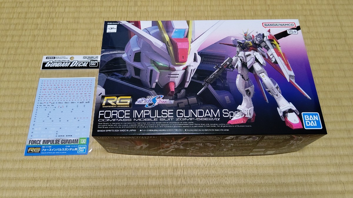 未組立 RG フォースインパルスガンダム スペックⅡ & フォースインパルスガンダム用デカール No.130 ガンプラ 1/144 SpecII_画像1