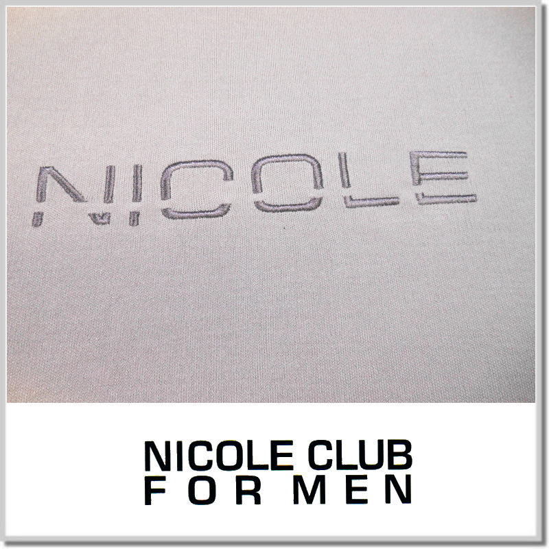 ニコルクラブフォーメン NICOLE CLUB FOR MEN ロゴ刺繍長袖Ｔシャツ 4164-9100-19(LIGHT GRAY)-46(M) クルーネックロンT カットソーの画像3