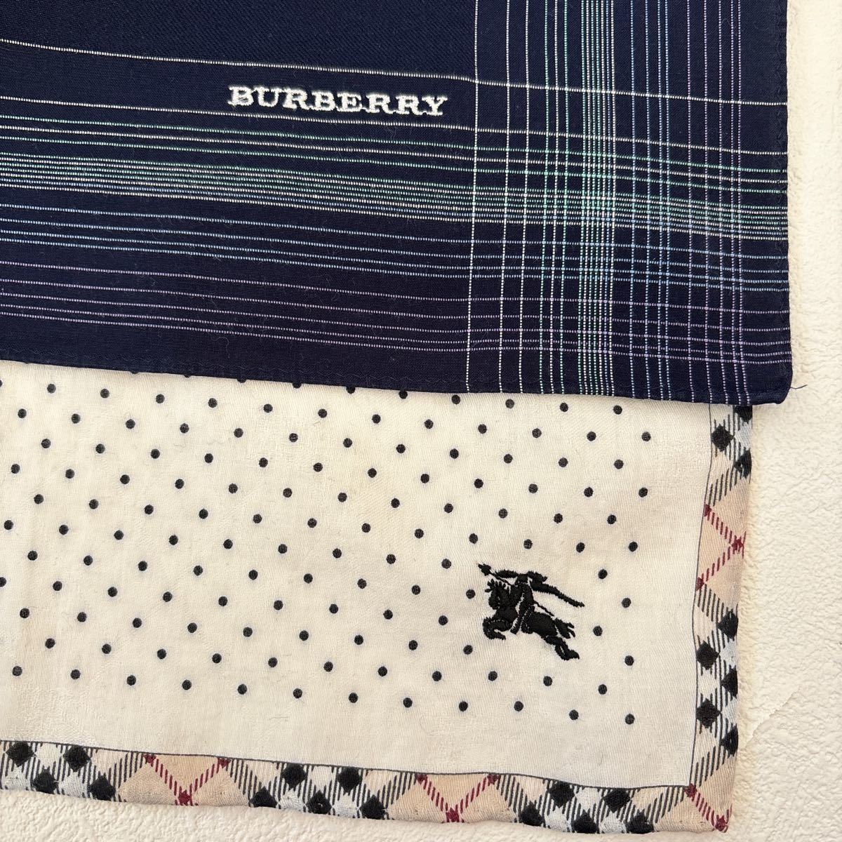 BURBERRY バーバリー メンズハンカチ5枚まとめて　ノバチェック柄など紳士ブランドハンカチ_画像10