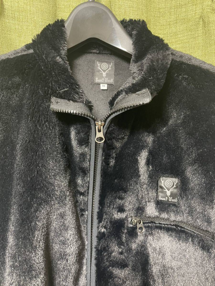 23AW South2 West8（サウスツー ウエストエイト）Micro Fur Piping Jacket マイクロファーパイピングジャケット ブラック Ｍ_画像2