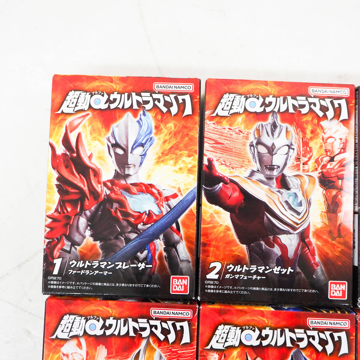 未開封品 バンダイ 超動αウルトラマン 7 全6種セット ウルトラマンブレーザー ゼット ジード ガイアV2 アグルV2 食玩 フィギュア CO2988_画像2