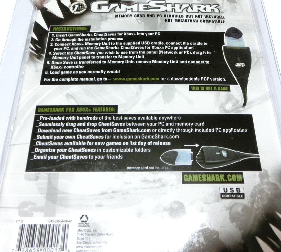  first generation XBOX for game Shark 