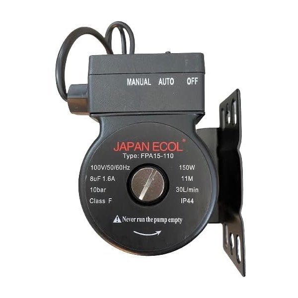 新品②■JAPN ECOL (日本エコル) 給水ポンプ 給湯ポンプ 加圧ポンプ シャワー圧 FPA15-110 昇圧 増圧 ウォーターポンプ_画像3