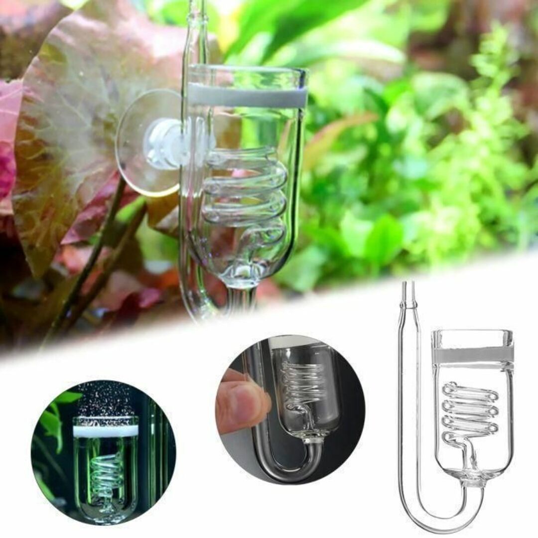 CO2 диффузор &U знак type стекло адаптор, проверка клапан(лампа) 