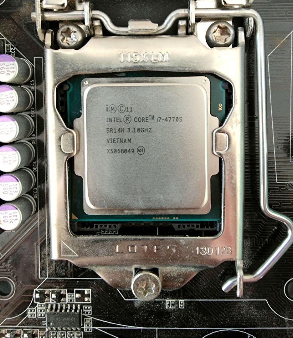 マザーボード セット　H87M CPU i7 4770S メモリ12GB 電源ユニットケーブル_画像3