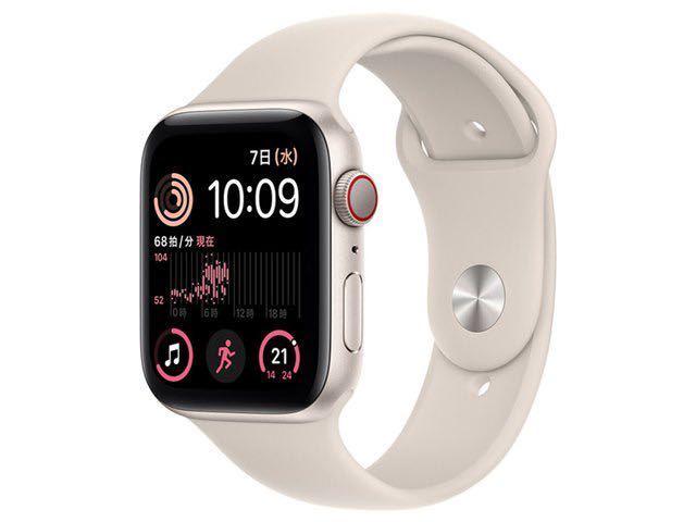【新品未使用】Apple Watch SE 第2世代 GPS+Cellularモデル 44mm MNPT3J/A [スターライトスポーツバンド]