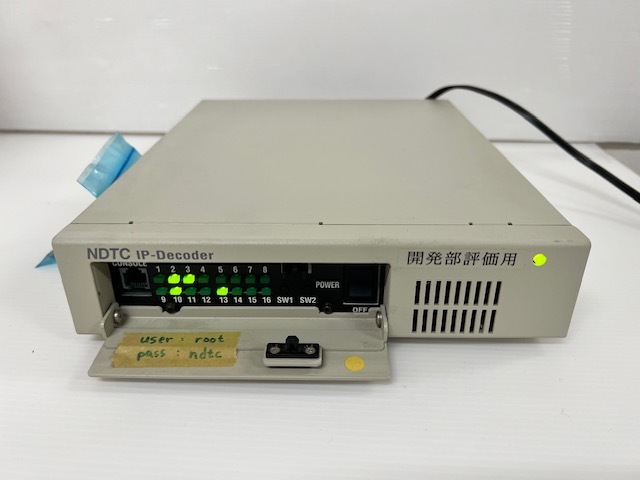 （JT2402）NDTC【IP-Decoder】開発部評価用　中古品　写真が全て