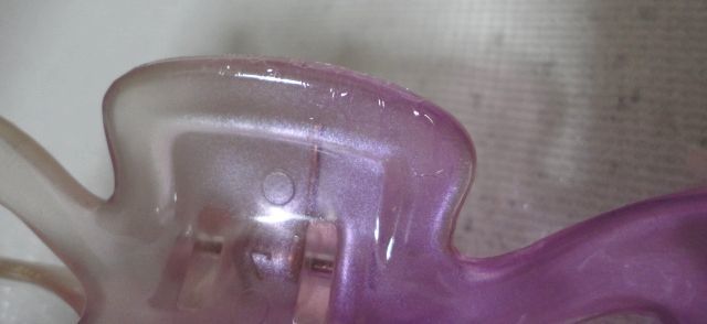  defect have new goods ribbon motif hair clip barrette gradation purple 