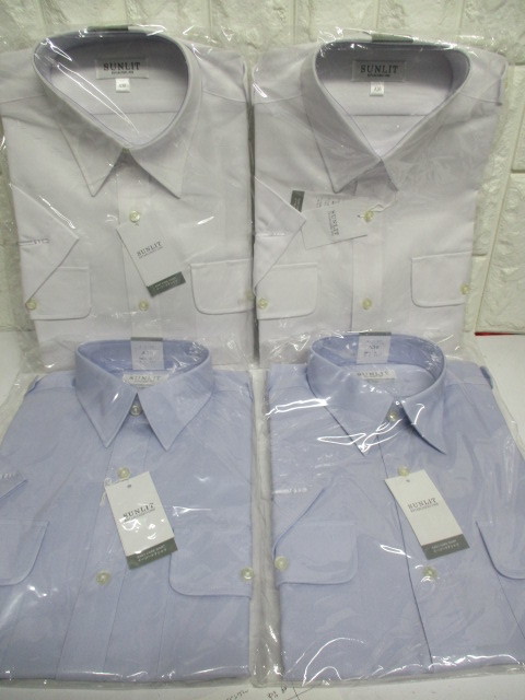 Y404/未使用 4枚セット A 36 半袖 カッターシャツ ワイシャツ メンズ 紳士 まとめ売り_画像1