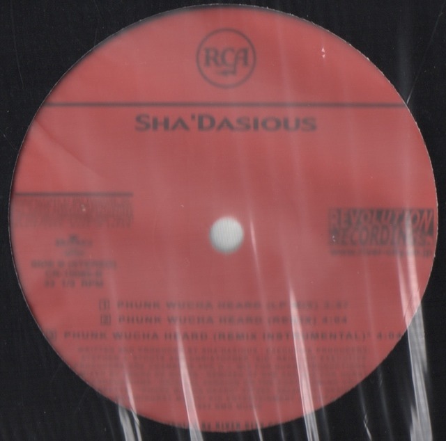 【廃盤12inch】SHA'DASIOUS / U KANT PLAY M_画像2