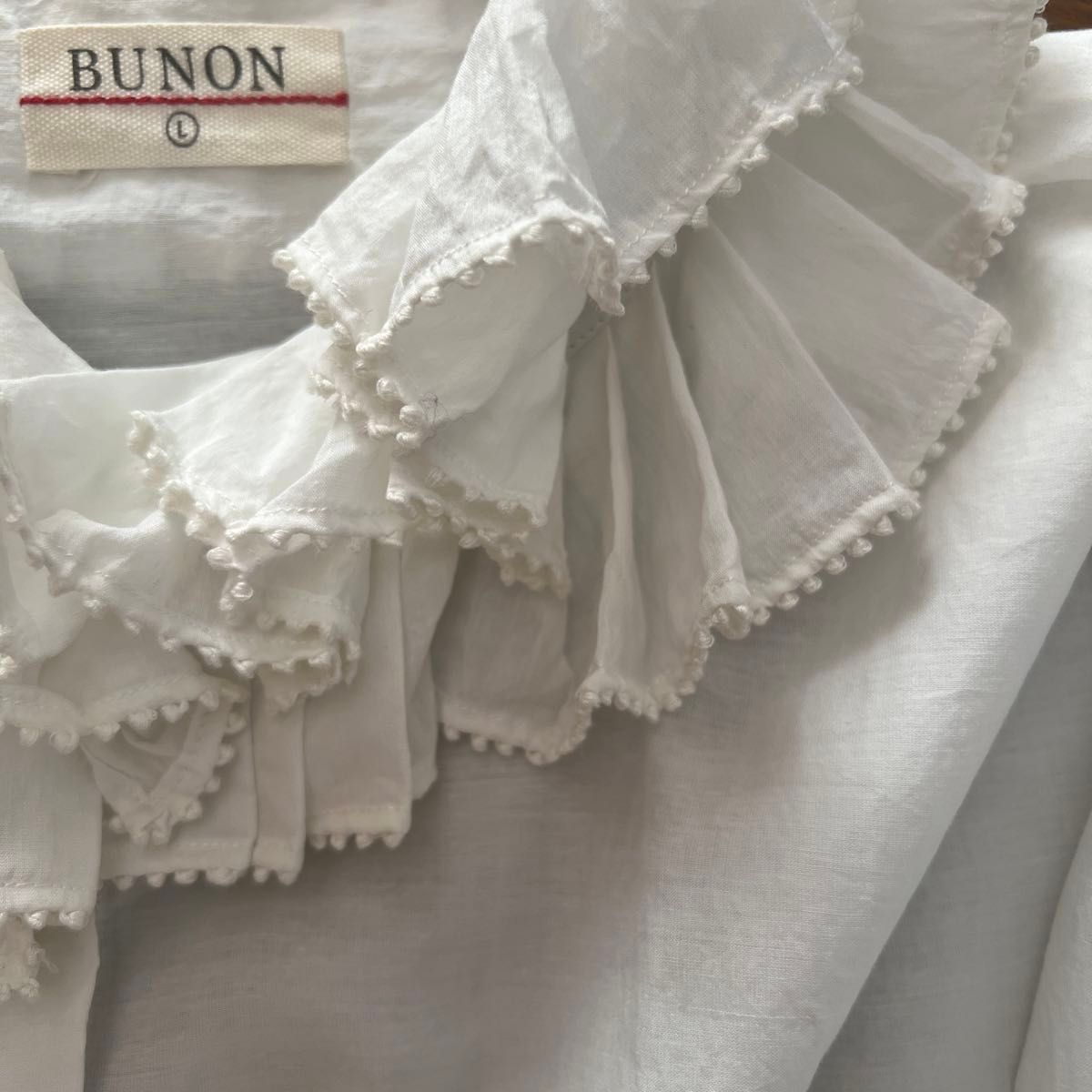 BUNONブノンフリルカラーブラウス#ビームス#コムデギャルソン BUNONブノンフリルカラーブラウス#ビームス#コムデギャルソン
