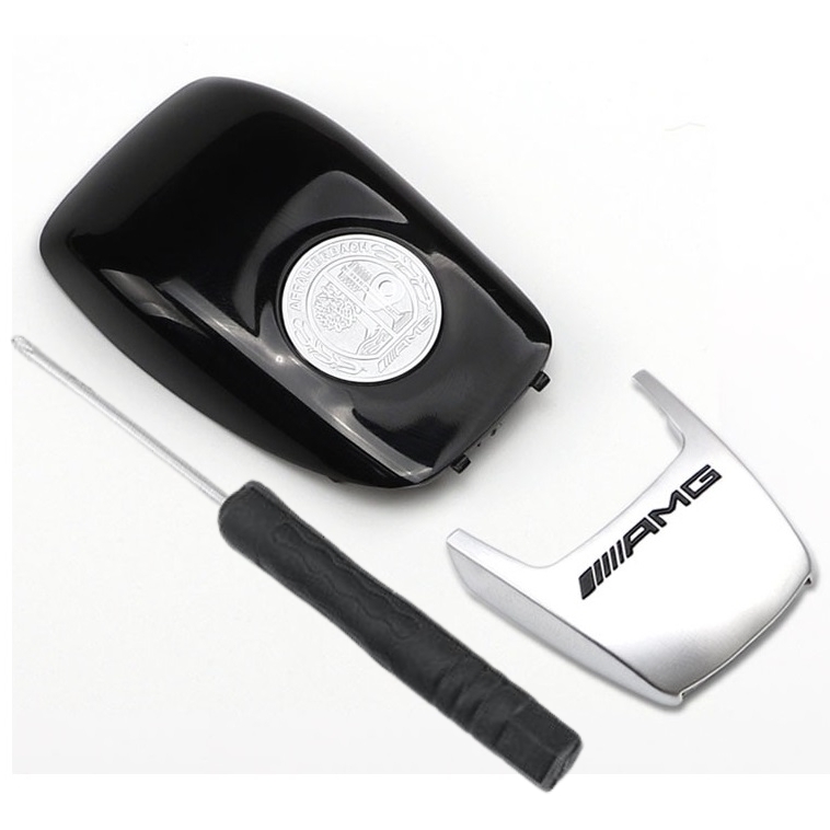 ベンツ 【AMG刻印入りアップルツリー シェル・メタルヘッド・専用工具】Benz キーシェル キーカバー スマートキーケース キーホルダーの画像1