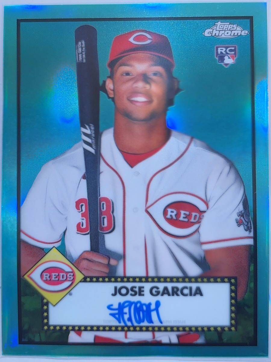 【150シリ】2021 Topps Chrome Platinum Anniversary Jose Garcia Jose Barrero auto ホセ・バレロ 直筆サインカード 63/150_画像1